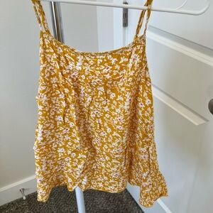 Yellow Floral Tank Top